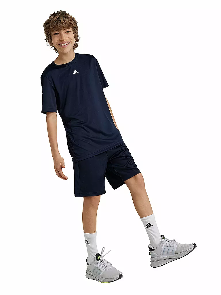 

Футболка Adidas для мальчиков, IW0852, тёмно-синяя AA35, размер 116, Синий, Kinder Fitnesshirt