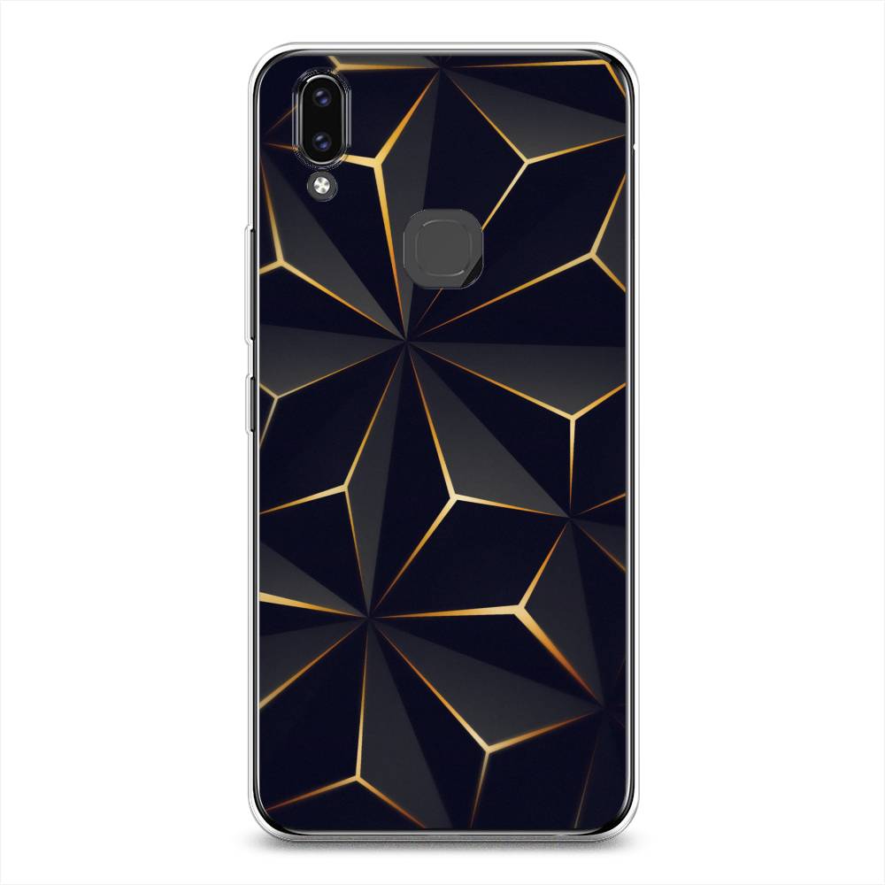 

Чехол для Vivo V9/Y85 "Черные полигоны", Золотистый;черный, 260150-3