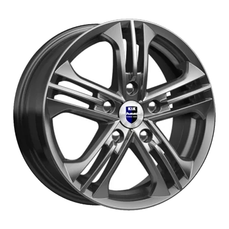 

Колесный диск Литой Trinity (Кс666) 6,5 16 5 114,3 45 67,1 Дарк Платинум K&K WHS222551 дар, Серебристый