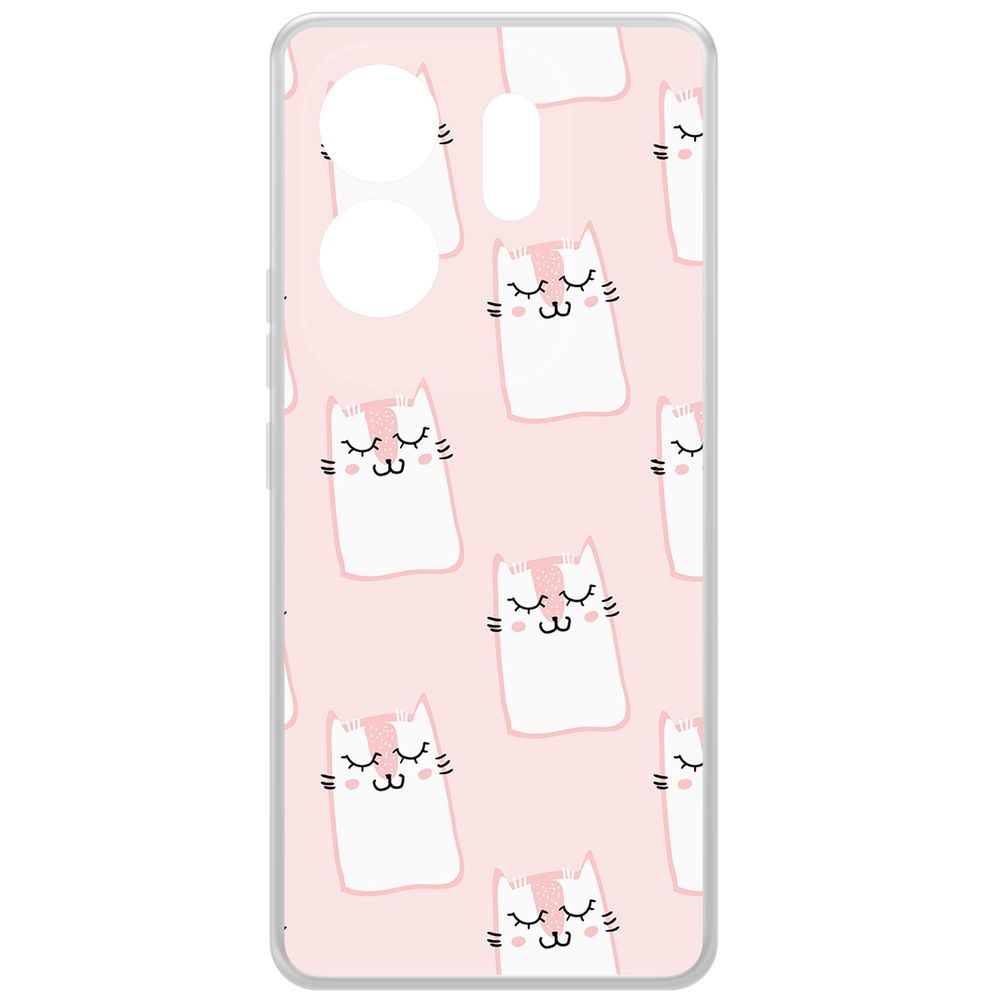 

Чехол-накладка Krutoff Clear Case Котики паттерн для INFINIX Zero 30 4G, Прозрачный
