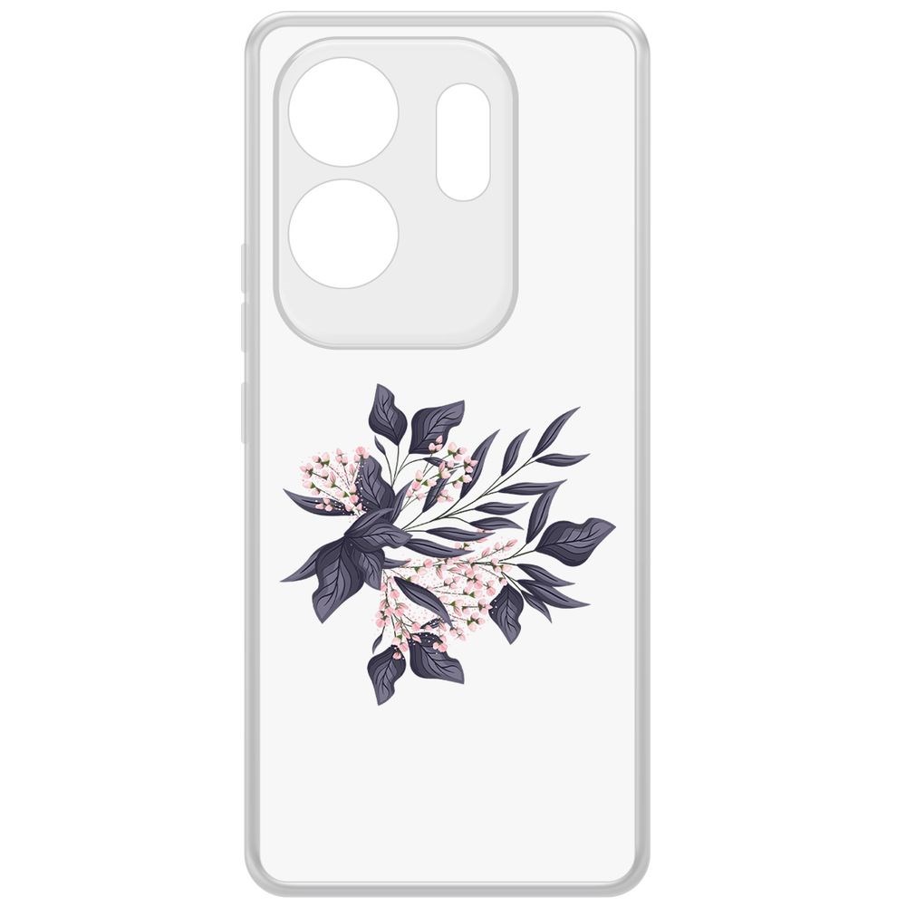 

Чехол-накладка Krutoff Clear Case Розовые бутоны для INFINIX Zero 30 4G, Прозрачный