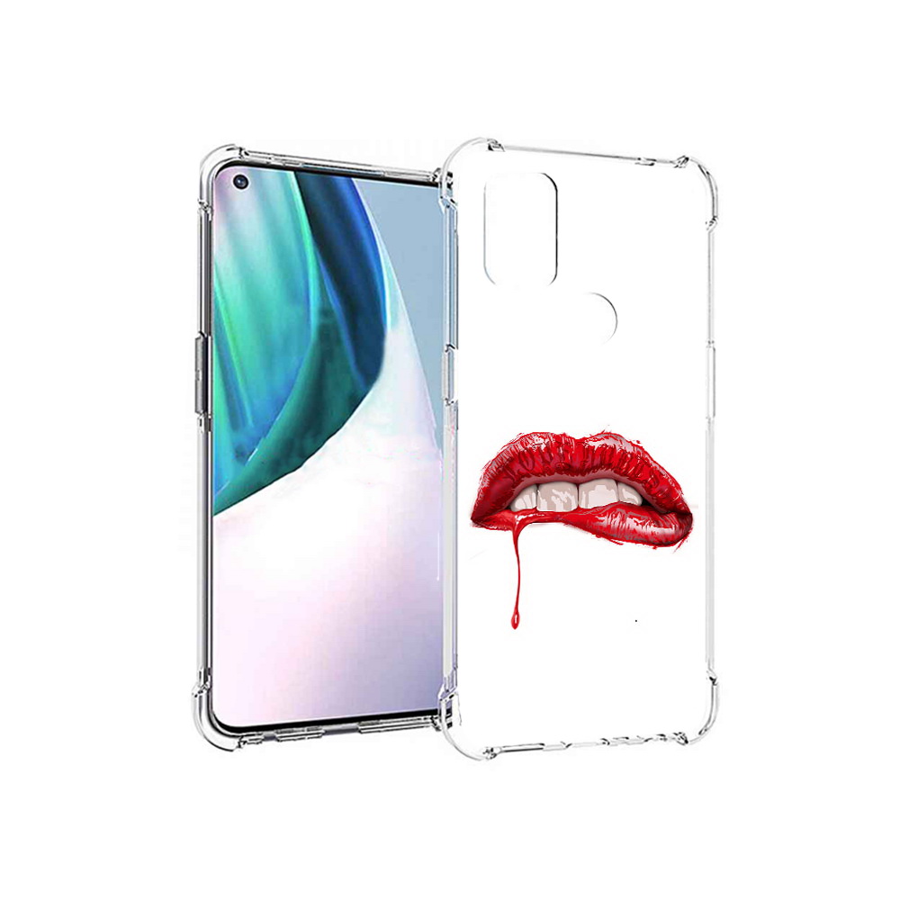 

Чехол MyPads Tocco для OnePlus Nord N10 5G яркие красные губы (PT227047.129.706), Прозрачный, Tocco