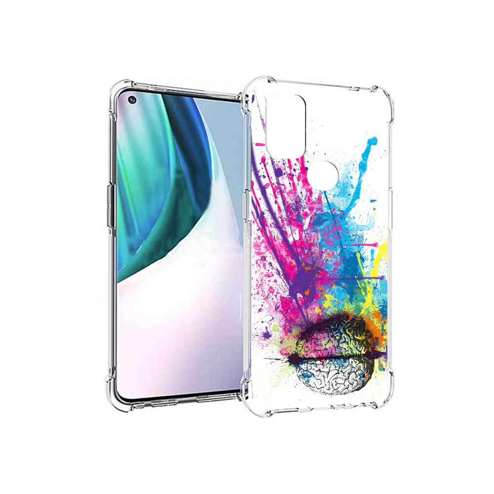 

Чехол MyPads Tocco для OnePlus Nord N10 5G яркий красочный мозг (PT227047.129.710), Прозрачный, Tocco