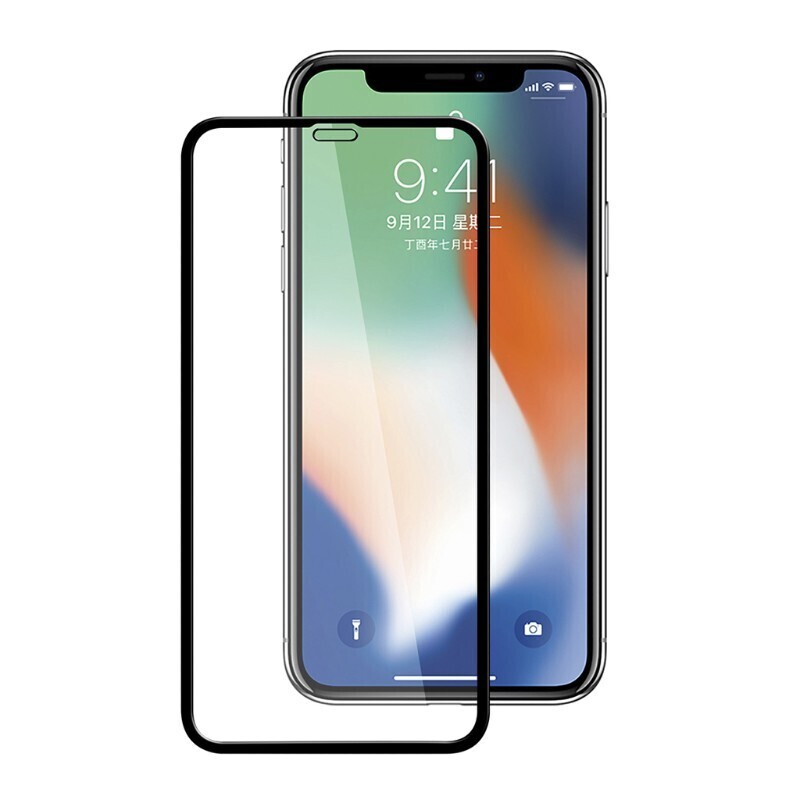 Защитное стекло Bostan для Apple iPhone X/iPhone XS/iPhone 11 Pro, черная рамка