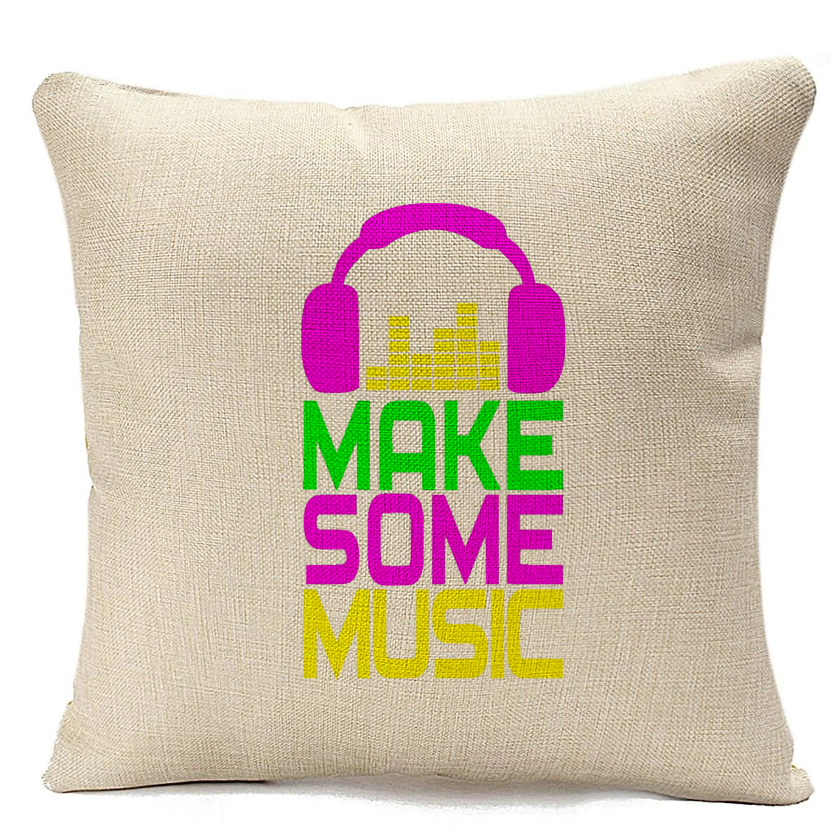 

Подушка бежевая CoolPodarok Make some music (сделай музыку)