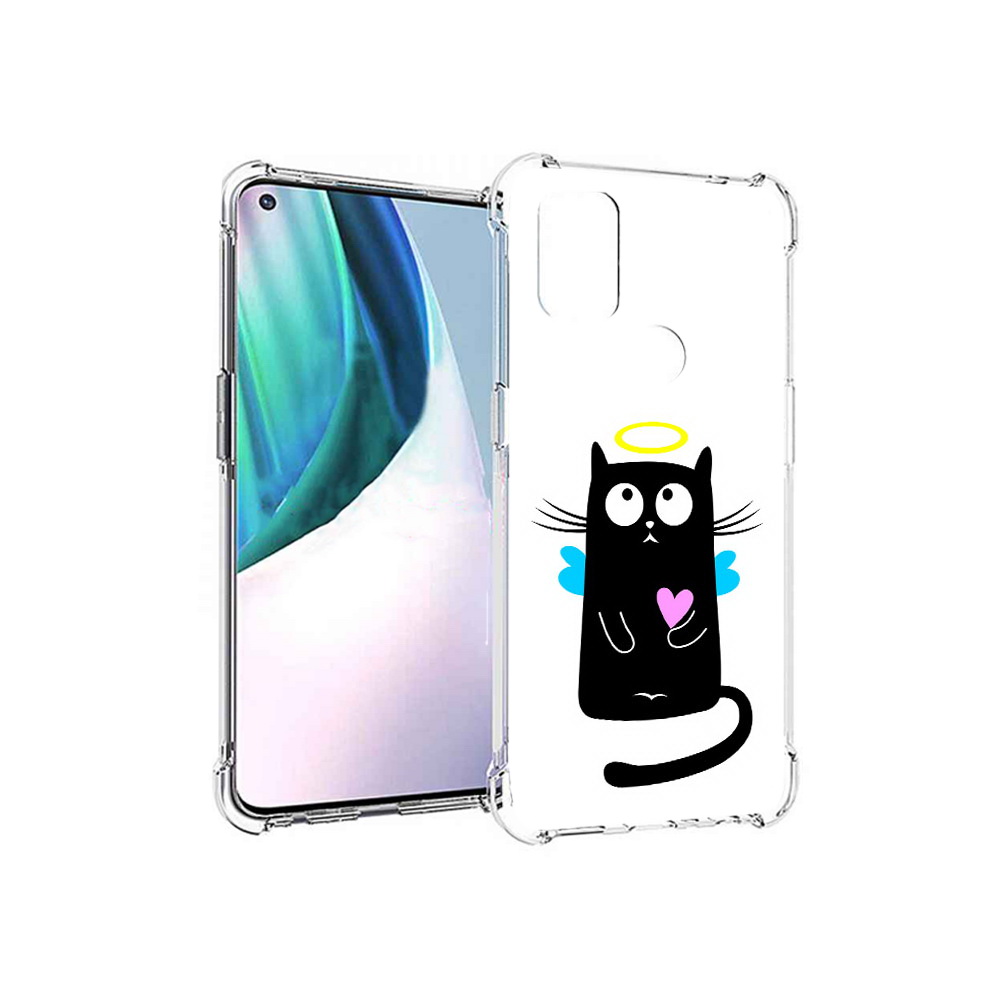 

Чехол MyPads Tocco для OnePlus Nord N10 5G Кот ангелок (PT227047.129.96), Прозрачный, Tocco