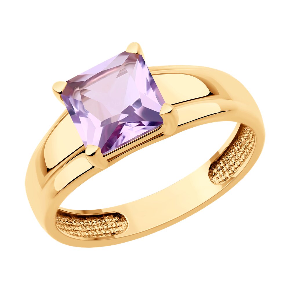 

Кольцо из красного золота р.  SOKOLOV 716368, аметист, 716368