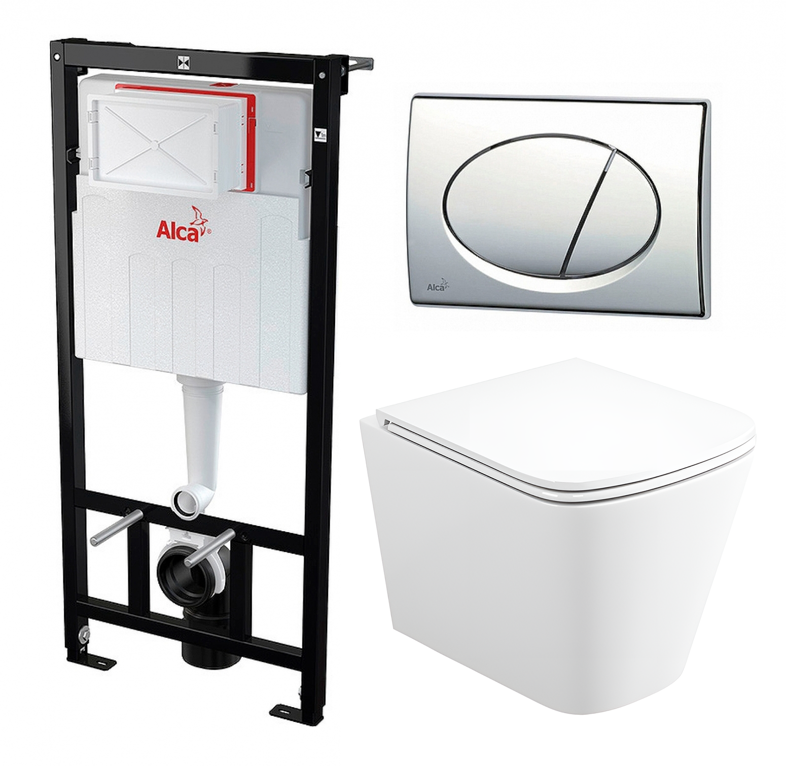 

Комплект инсталляция AlcaPlast + Унитаз BelBagno Due + кнопка хром