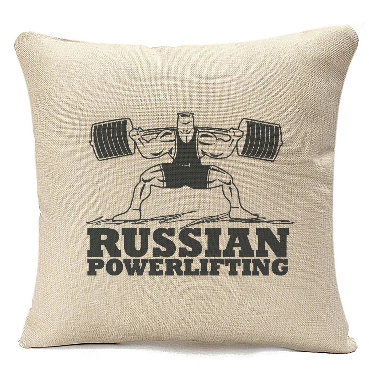 

Подушка бежевая CoolPodarok Russian powerlifting (Русский пауэрлифтинг), Бежевый