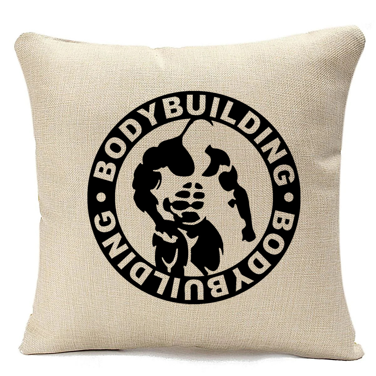 

Подушка бежевая CoolPodarok Bodybuilding (бодибилдинг), Бежевый