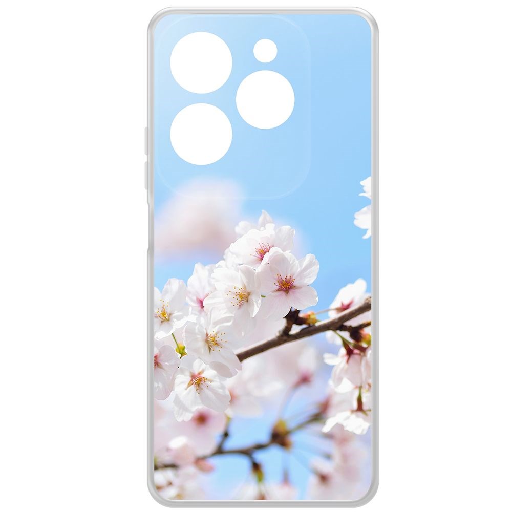 

Чехол-накладка Krutoff Clear Case Цветение для Infinix Hot 40 Pro, Прозрачный