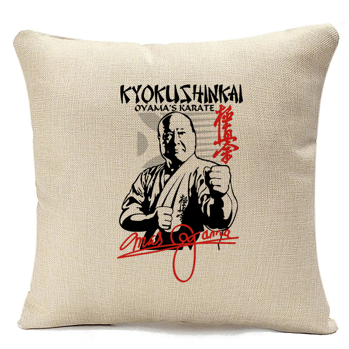 

Подушка бежевая CoolPodarok Kyokushinkai (киокушинкай), Бежевый