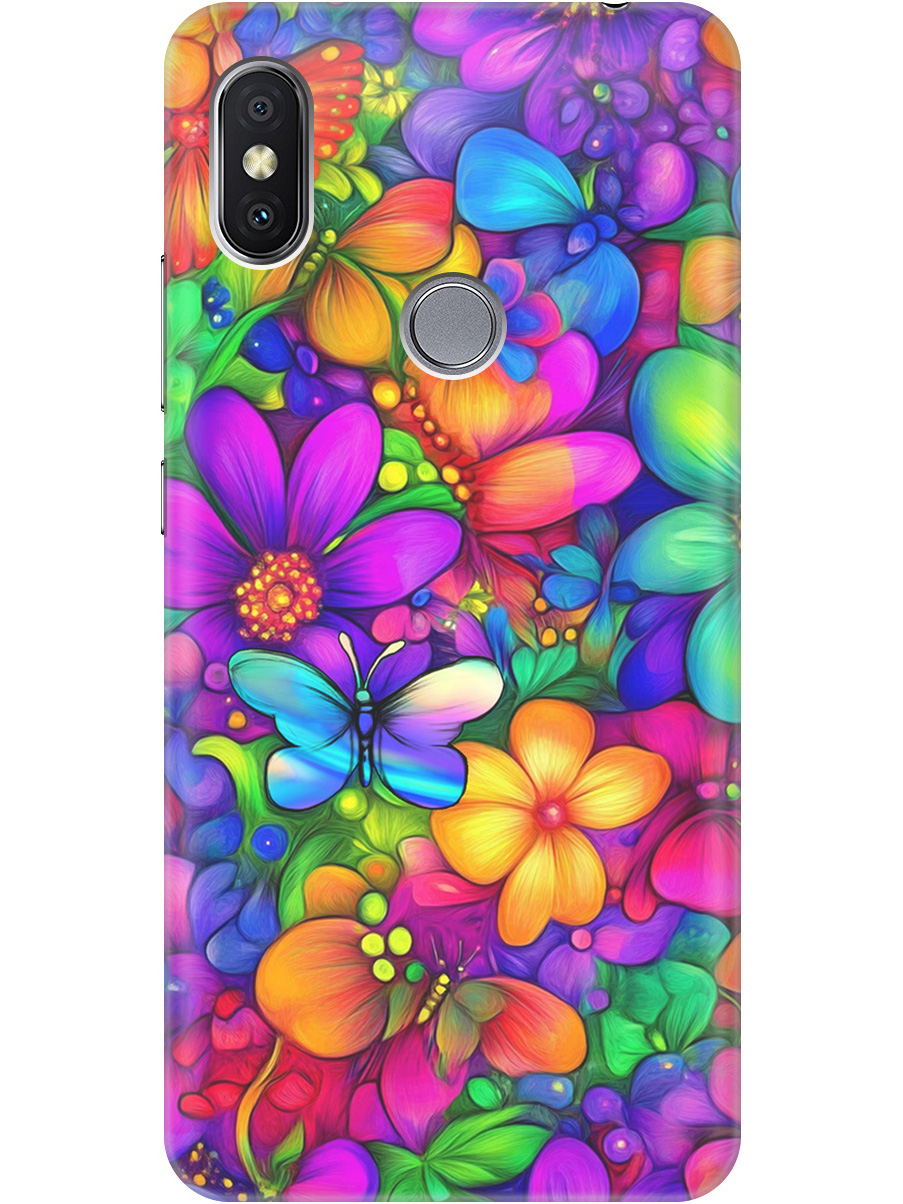 

Силиконовый чехол на Xiaomi Redmi S2 с принтом "Бабочки и цветы" прозрачный, Прозрачный;зеленый;фиолетовый;красный, 718410223