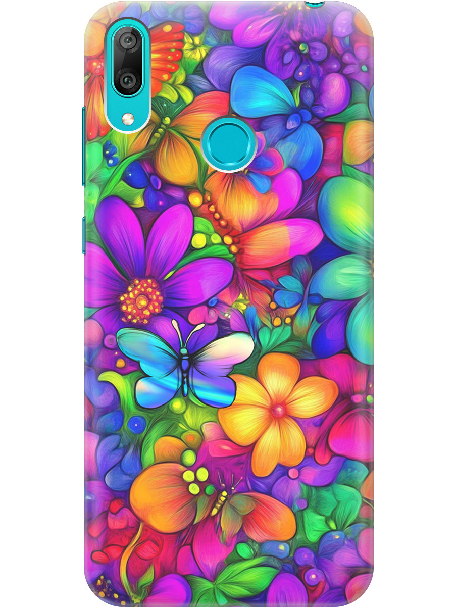 

Силиконовый чехол на Huawei Y7 (2019) с принтом "Бабочки и цветы" прозрачный, Прозрачный;зеленый;фиолетовый;красный, 720668223
