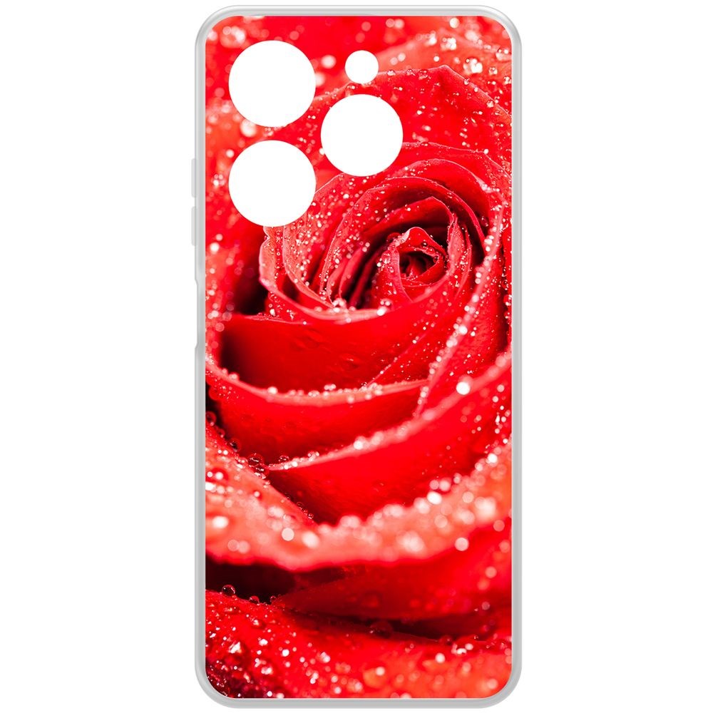 

Чехол-накладка Krutoff Clear Case Роза для INFINIX Hot 40i, Прозрачный