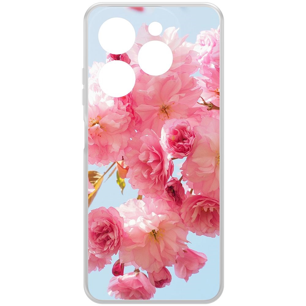 

Чехол-накладка Krutoff Clear Case Сакура для INFINIX Hot 40i, Прозрачный