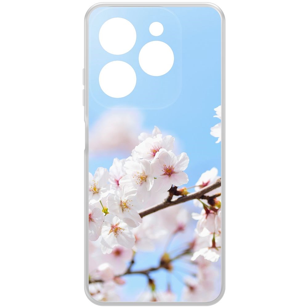 

Чехол-накладка Krutoff Clear Case Цветение для INFINIX Hot 40i, Прозрачный