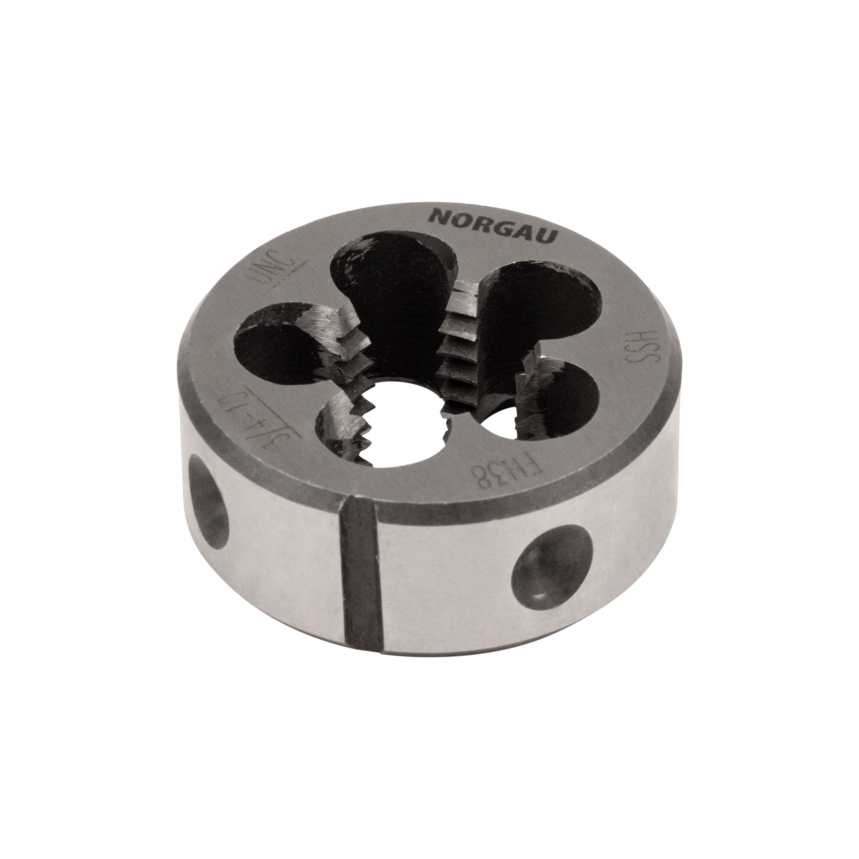 

Плашка UNC3/4х10 мм NORGAU Industrial дюймовая, угол 60°, по DIN223, HSS, RHT-270-088