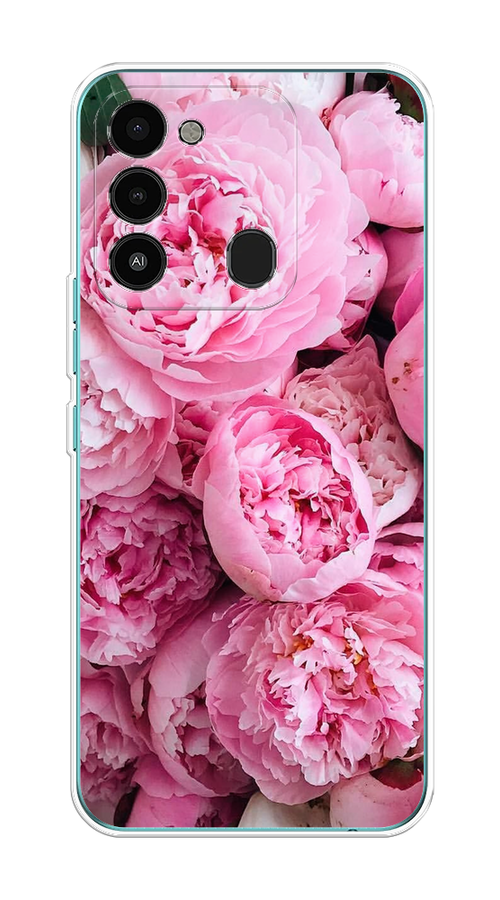 

Чехол на Tecno Spark Go 2022/8С/9 "Розовые пионы", Бежевый;розовый, 301250-2