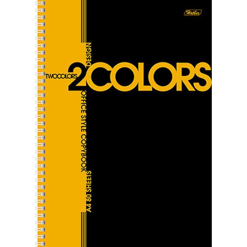 

Бизнес-тетрадь А4 Hatber "2Colors", 80 листов, клетка, на спирали, картон (295х210мм), 4шт