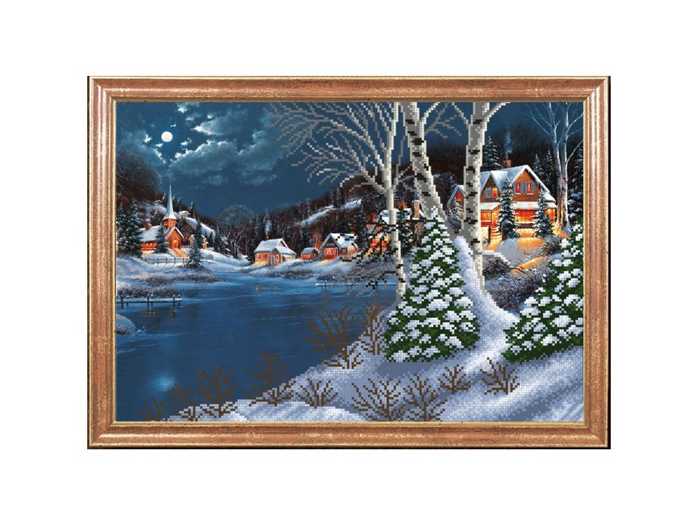 

Рисунок на ткани Магия канвы Зимняя ночь КС-027