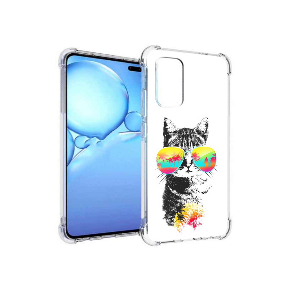 

Чехол MyPads Tocco для Vivo V19 крутой кот (PT147328.392.425), Прозрачный, Tocco