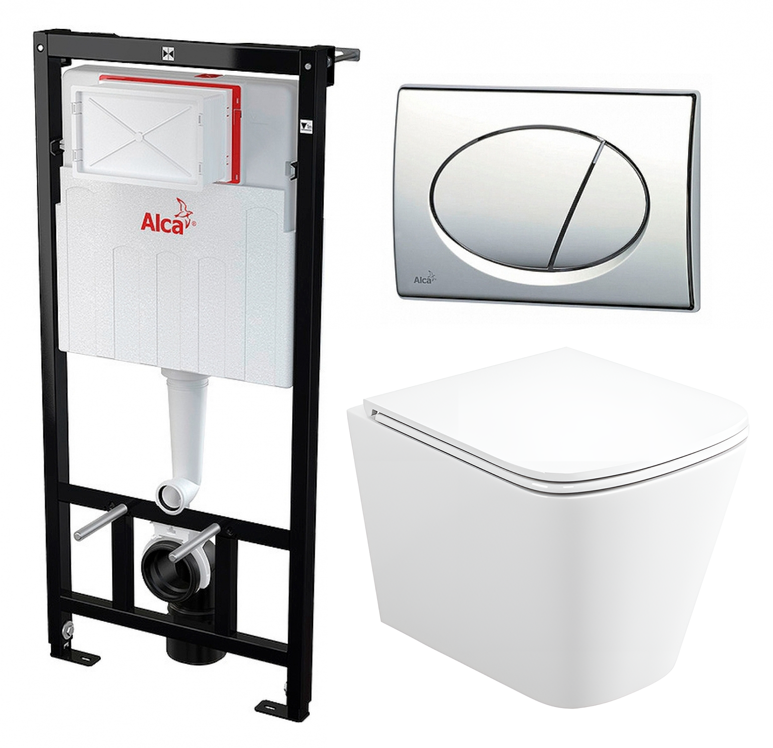 

Комплект инсталляция AlcaPlast + Унитаз BelBagno Due + кнопка белая