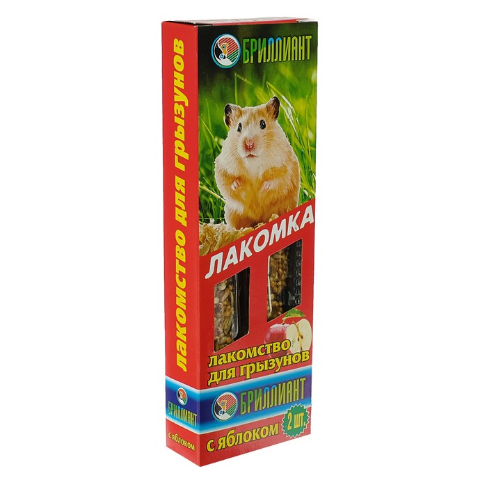 

Лакомство для грызунов Бриллиант Лакомка, яблоко, 80 г