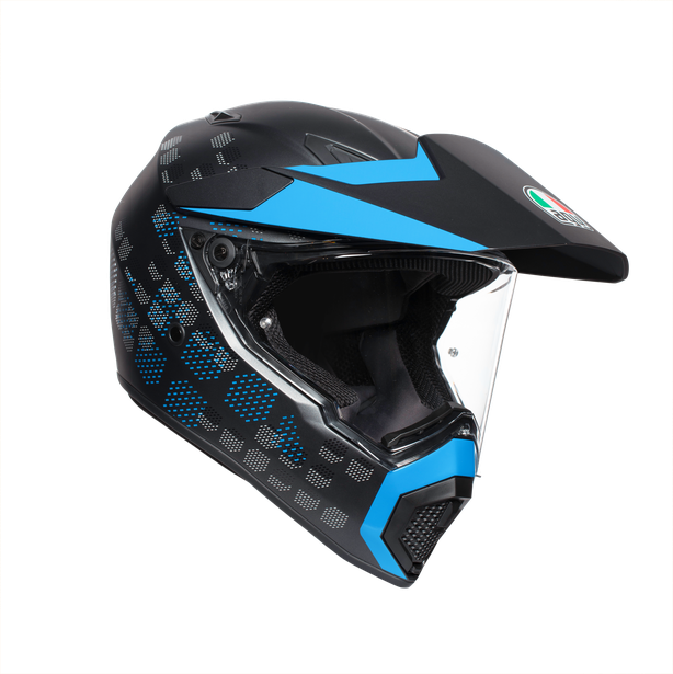 фото Шлем agv ax-9 multi antartica matt black/cyan l