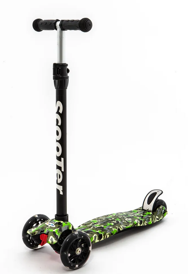 

Самокат Scooter BKS-210 3-х колес. с подсвет graphic 14 50 кг хаки, BKS-210 61998