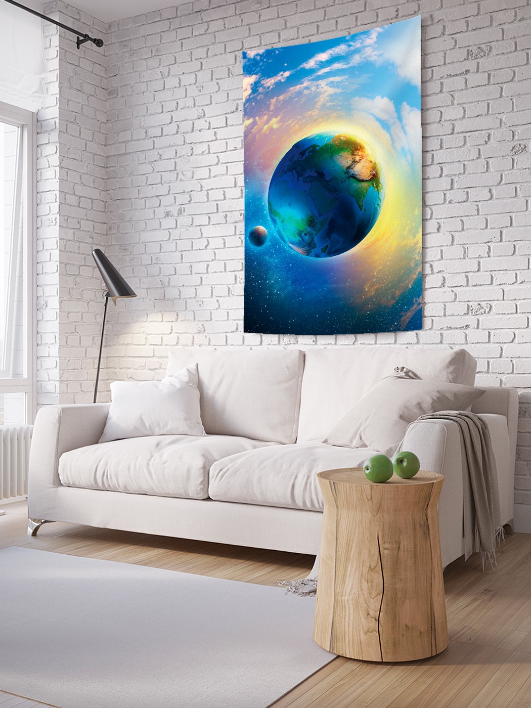 

Вертикальное фотопанно на стену JoyArty Проекция земли 150x200 см, Проекция земли