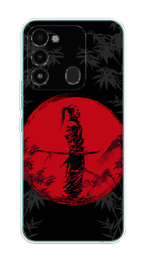 

Чехол на Tecno Spark Go 2022/8С/9 "Самурай на красном фоне", Черный;красный;серый, 301250-4