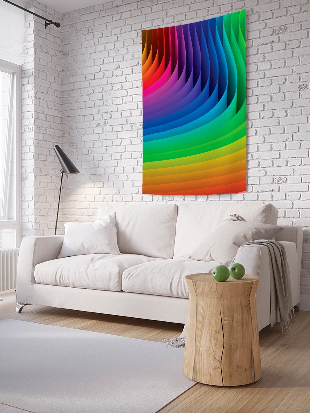 

Вертикальное фотопанно на стену JoyArty Рельефная радуга 150x200 см, Рельефная радуга