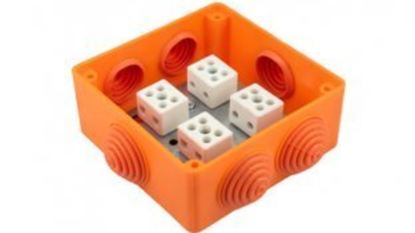 Коробка огнестойкая Промрукав двухкомпонентная, 100х100х50, 1 шт/уп 60-0300-FR6.0-8 двухкомпонентная распределительная коробка для прямого монтажа промрукав