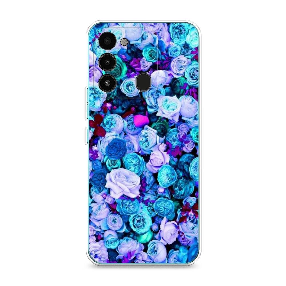 

Чехол на Tecno Spark Go 2022 "Цветочный ковер", Фиолетовый, 301250-2