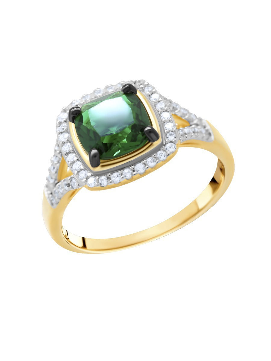 

Кольцо из серебра р. , VALTERA 103658, изумруд искусственный\фианит, 103658