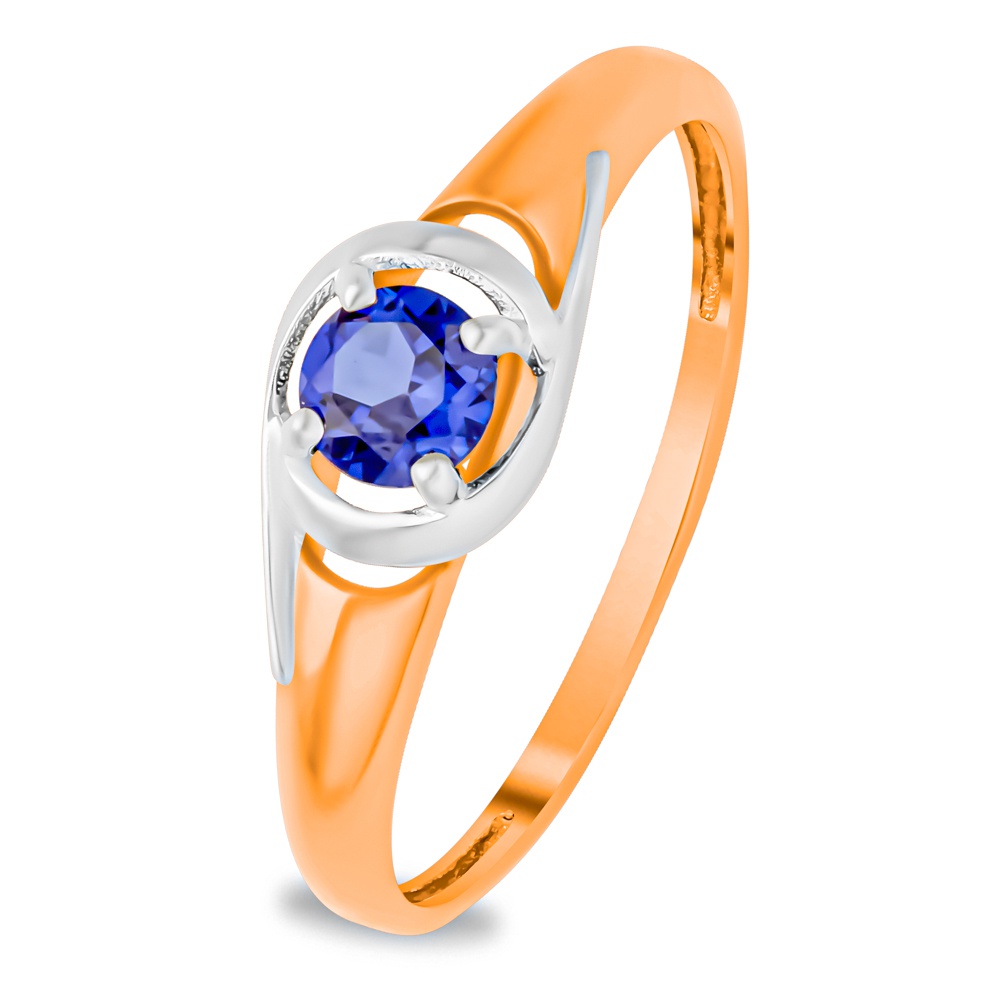 

Кольцо из золота р.  585Gold 101015375, сапфир искусственный, 101015375