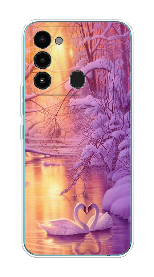 

Чехол на Tecno Spark Go 2022/8С/9 "Зима 1", Фиолетовый;желтый, 301250-2