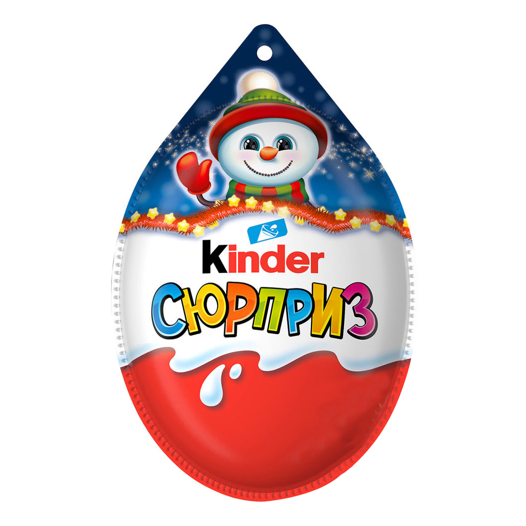 

Яйцо Kinder Christmas шоколадное с игрушкой 20 г в ассортименте