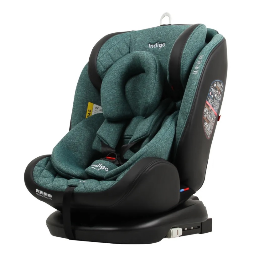 фото Автокресло indigo aero isofix, st-3, группа 0/1/2/3 0-36 кг зеленый