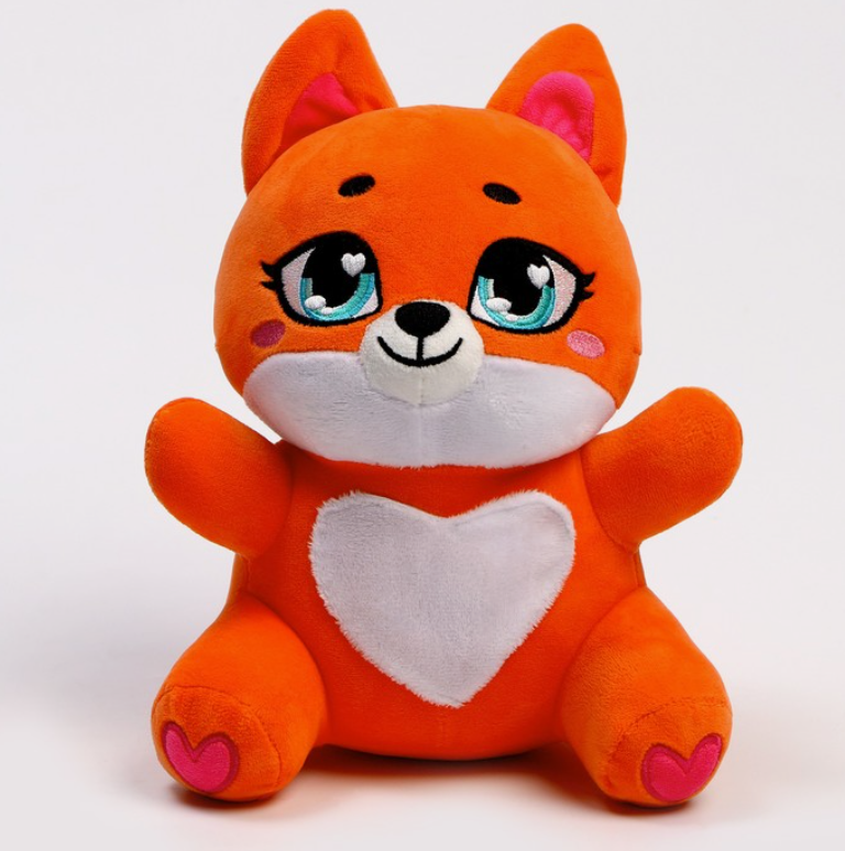 

Мягкая игрушка с кармашком на животе Лисенок, Оранжевый