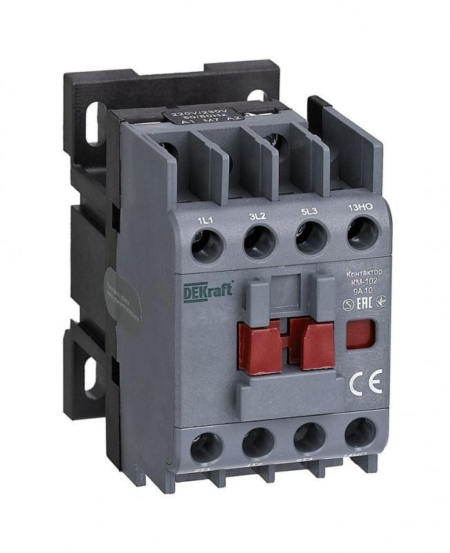 

Контактор КМ-102 9А кат. 24В AC 1НО AC-3 AC-4 DEKraft 22065DEK