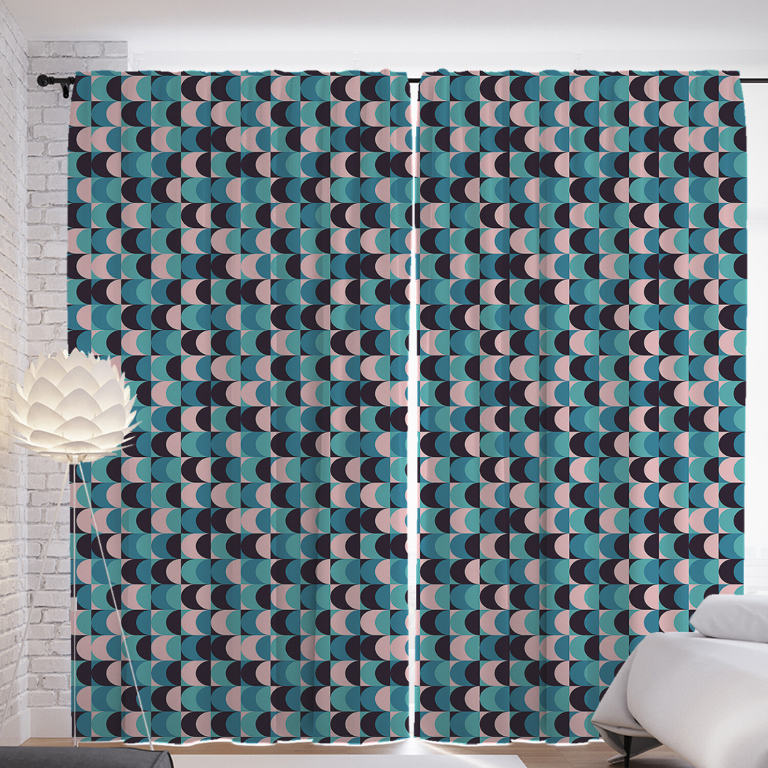 

Шторы с фотопечатью JoyArty "Гранж полукруга" из сатена, 290х265 см, Гранж полукруга