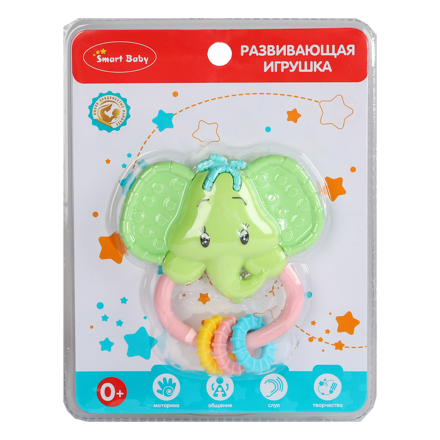 

Smart Baby Развивающая игрушка Слон, на блистере 21,5х16,5х4 см JB4451206, JB4451206
