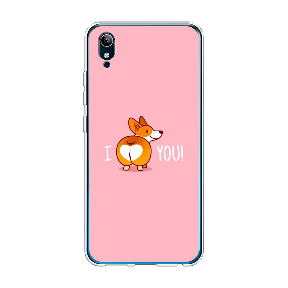 

Чехол для Vivo Y91c/Y1s "Корги I love you", Розовый;коричневый;белый, 262850-1