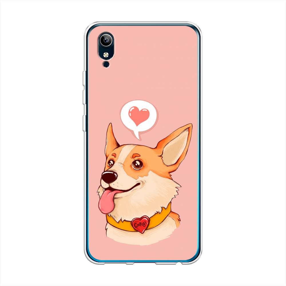 

Чехол для Vivo Y91c/Y1s "Корги язык", Розовый;коричневый, 262850-1