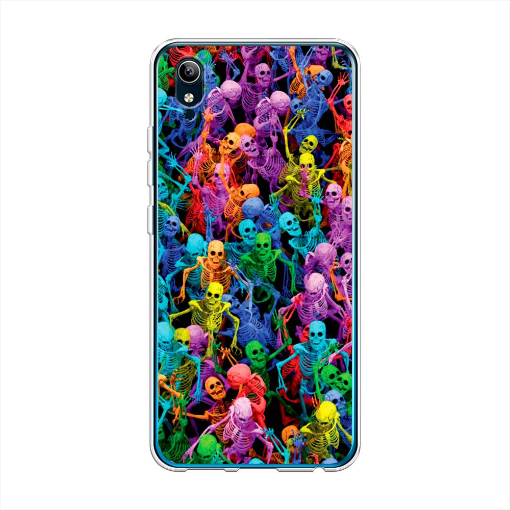 

Чехол на Vivo Y91c "Вечеринка скелетов", Фиолетовый;желтый;оранжевый, 262850-6