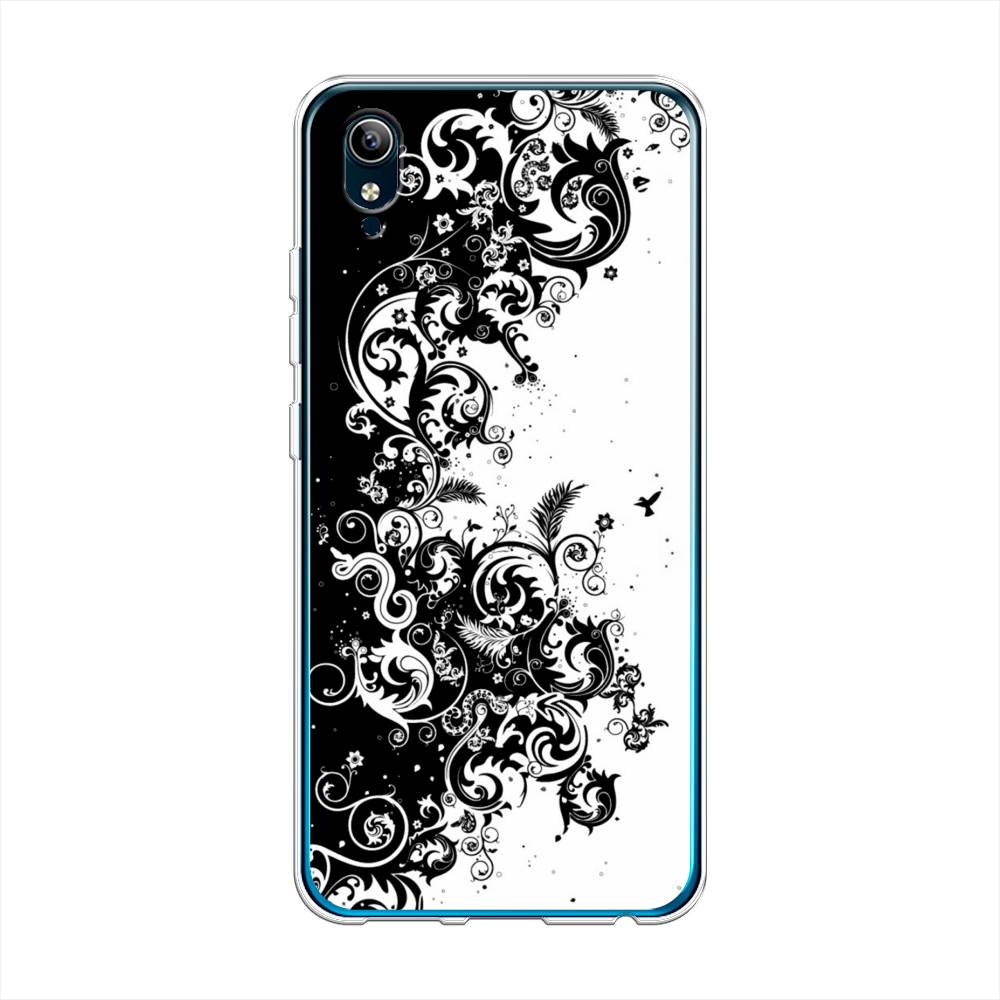 

Чехол для Vivo Y91c/Y1s "Черно белый узор", Белый;черный;серый, 262850-3