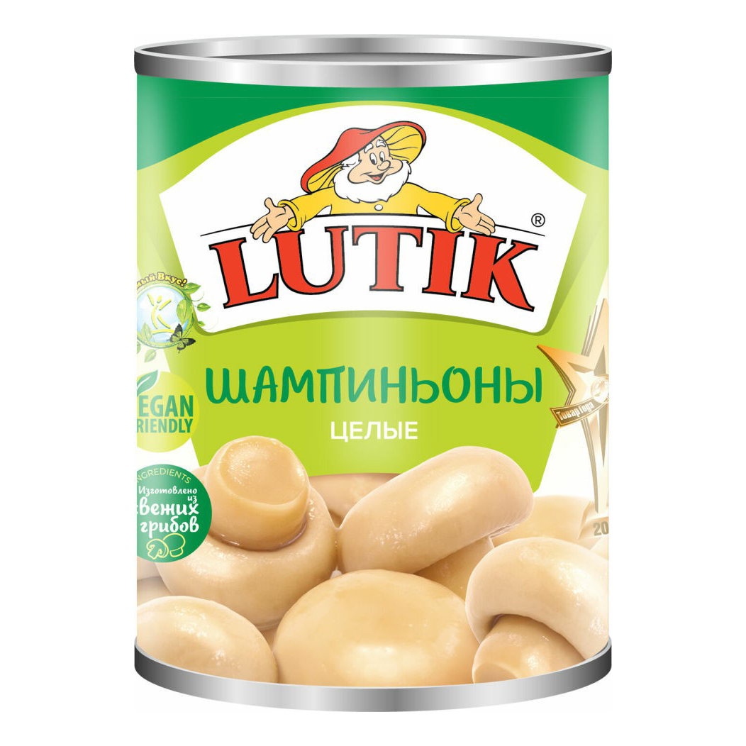 

Шампиньоны Lutik целые стерилизованные 400 г