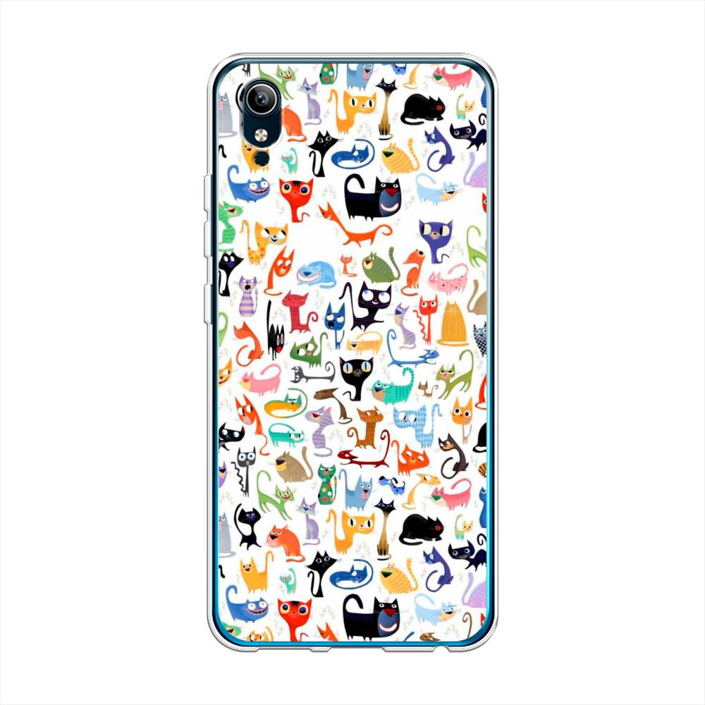

Чехол для Vivo Y91c/Y1s "Цветные коты", Разноцветный, 262850-1